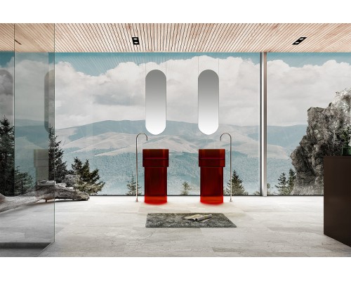 Раковина Abber Kristall 45 AT2701Rubin-H Красная