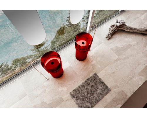 Раковина Abber Kristall 45 AT2701Rubin-H Красная