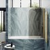 Шторка на ванну Maybah Glass 500x1400 поворотная на монопетле Золото стекло бронзовое матовое