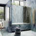 Шторка на ванну Maybah Glass 500x1400 поворотная на монопетле Золото стекло бронзовое матовое