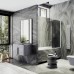 Шторка на ванну Maybah Glass 500x1400 поворотная на монопетле Белый стекло графитовое матовое