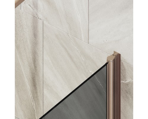 Шторка на ванну Maybah Glass MGV-613-2 600x1400 поворотная на монопетле Бронза стекло графитовое