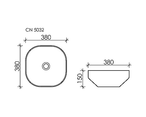 Раковина-чаша Ceramicanova Element 38 CN5032 Белая