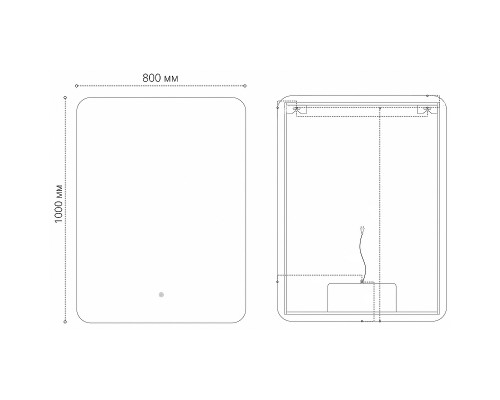 Зеркало Grossman Elegans-промо 80 17801001 с подсветкой с сенсорным выключателем