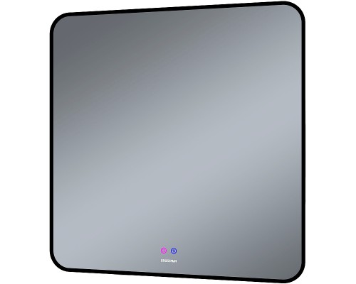 Зеркало Grossman Elegans-норма Black 80 1780802 с подсветкой Черное с сенсорным выключателем и подогревом