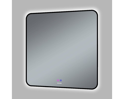 Зеркало Grossman Elegans-норма Black 80 1780802 с подсветкой Черное с сенсорным выключателем и подогревом