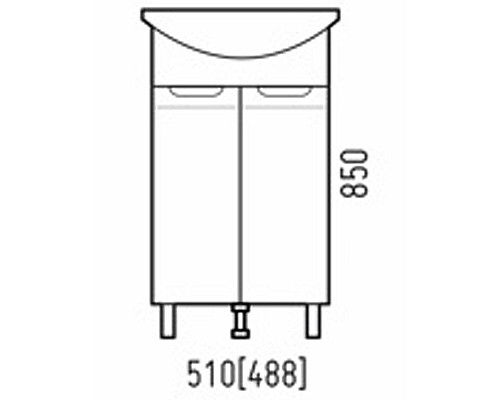 Тумба под раковину Corozo Лея 50 SD-00001489 Белая