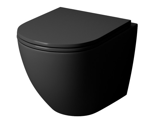 Унитаз Grossman GR-4457BMS подвесной Черный матовый с сиденьем Микролифт