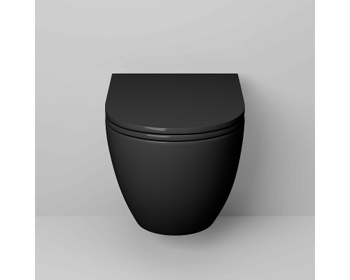 Унитаз Grossman GR-4457BMS подвесной Черный матовый с сиденьем Микролифт