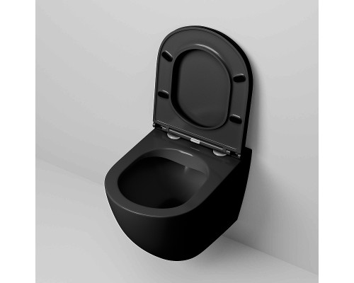 Унитаз Grossman GR-4457BMS подвесной Черный матовый с сиденьем Микролифт