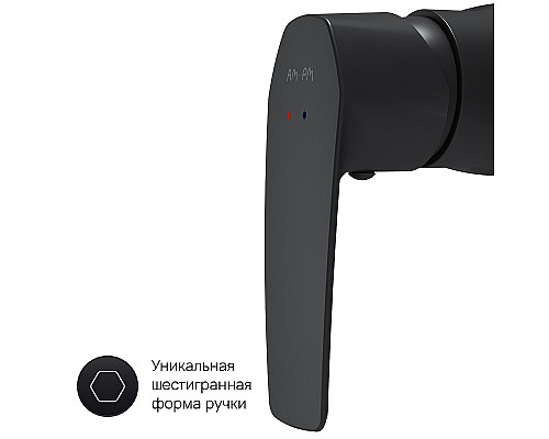 Комплект душевого уголка с душевой системой и аксессуарами AM.PM Gem 80x80 WK90EM профиль Черный матовый стекло прозрачное