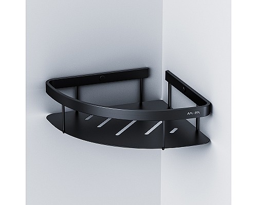 Комплект душевого уголка с душевой системой и аксессуарами AM.PM Gem 80x80 WK90EM профиль Черный матовый стекло прозрачное