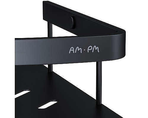 Комплект душевого уголка с душевой системой и аксессуарами AM.PM Gem 80x80 WK90EM профиль Черный матовый стекло прозрачное