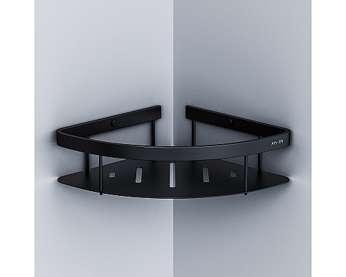 Комплект душевого уголка с душевой системой и аксессуарами AM.PM Gem 80x80 WK90EM профиль Черный матовый стекло прозрачное