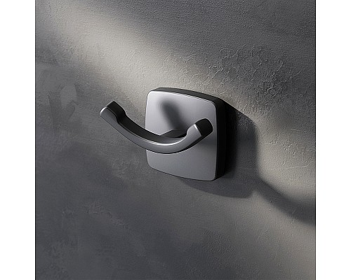 Комплект душевого уголка с душевой системой и аксессуарами AM.PM Gem 80x80 WK90EM профиль Черный матовый стекло прозрачное