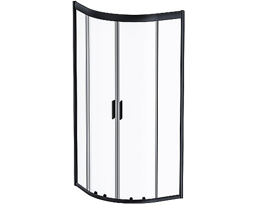 Комплект душевого уголка с душевой системой и аксессуарами AM.PM Gem 80x80 WK90EM профиль Черный матовый стекло прозрачное