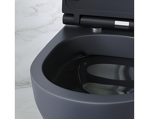 Комплект унитаза с инсталляцией AM.PM Spirit V2.0 FlashClean IS47038.701700MB с сиденьем Микролифт и Черной матовой клавишей смыва