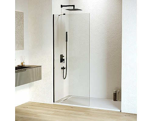 Душевая перегородка RGW Walk In WA-110B 70 351011007-14 профиль Черный стекло прозрачное