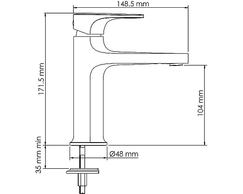 Смеситель для раковины WasserKRAFT Spree 1403 Никель