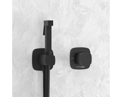 Гигиенический душ со смесителем WasserKRAFT Nuthe A9151.327.241.212 Черный матовый