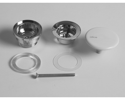 Донный клапан Alice PIL00609 Белый матовый