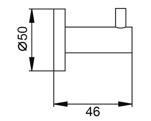 Крючок D-Lin D281111 Черный матовый