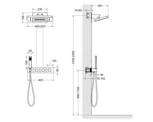 Душевая система Timo Petruma SX-5249/00SM с термостатом Хром