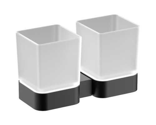 Стакан для зубных щеток Timo Selene 14034/03 двойной Черный матовый