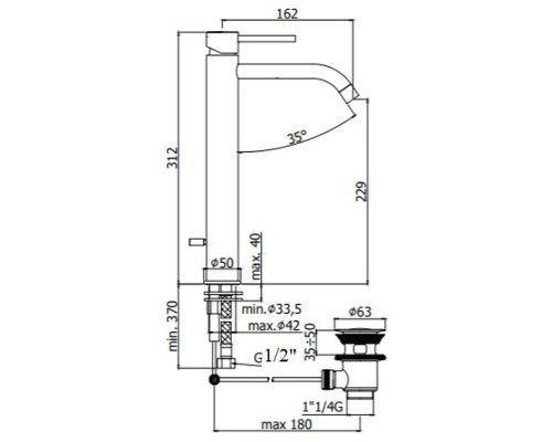 Смеситель для раковины Paffoni Light LIG085HGSP Золото медовое брашированное