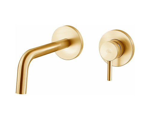 Смеситель для раковины Paffoni Light LIG105HGSP70 Золото медовое брашированное