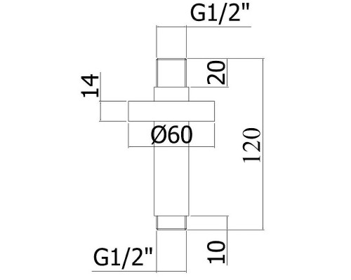 Кронштейн для верхнего душа Paffoni ZSOF064HGSP Золото медовое брашированное