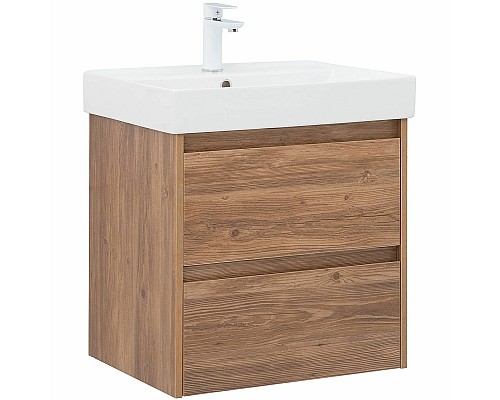 Тумба под раковину Aquanet Nova Lite 60 287879 подвесная Дуб шоколадный