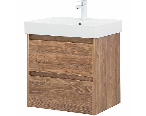 Тумба под раковину Aquanet Nova Lite 60 287879 подвесная Дуб шоколадный