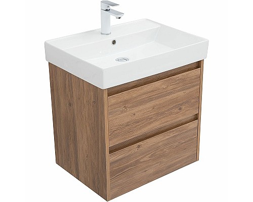 Тумба под раковину Aquanet Nova Lite 60 287879 подвесная Дуб шоколадный