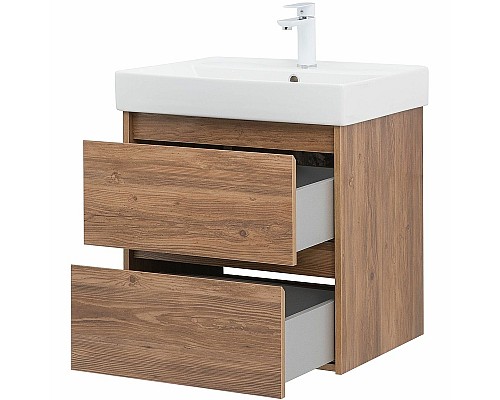 Тумба под раковину Aquanet Nova Lite 60 287879 подвесная Дуб шоколадный