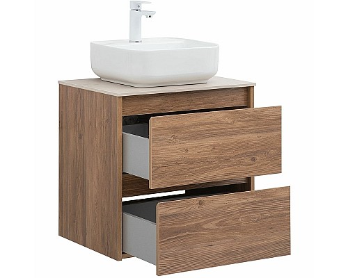 Тумба под раковину Aquanet Nova Lite 60 287879 подвесная Дуб шоколадный