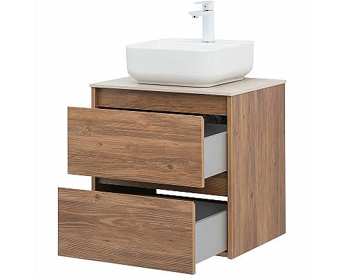 Тумба под раковину Aquanet Nova Lite 60 287879 подвесная Дуб шоколадный