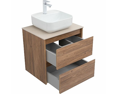 Тумба под раковину Aquanet Nova Lite 60 287879 подвесная Дуб шоколадный