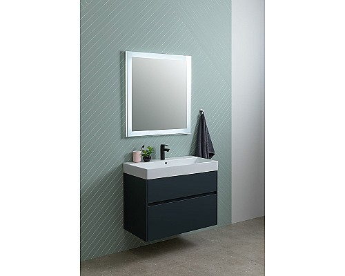 Тумба с раковиной Aquanet Бруклин 100 312874 подвесная Антрацит матовый