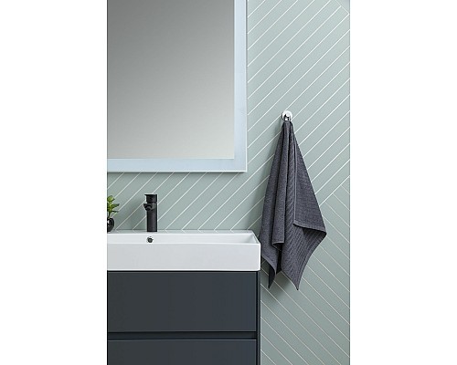 Тумба с раковиной Aquanet Бруклин 100 312874 подвесная Антрацит матовый