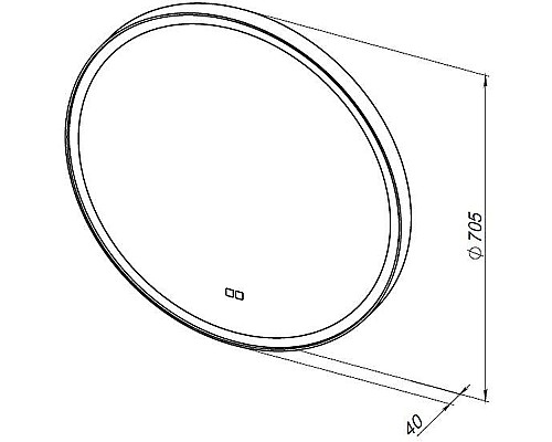Зеркало Aquanet Тренд 70 316694 с подсветкой с сенсорным выключателем и подогревом