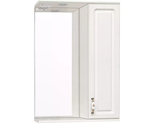 Зеркало со шкафом Style Line Олеандр 2 Люкс 55 ЛС-00000201 с подсветкой Рельеф пастель