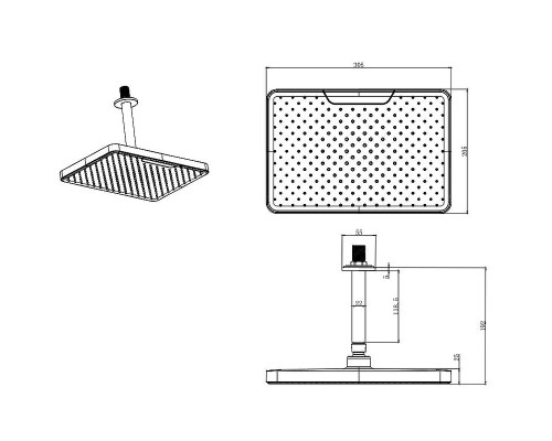 Душевая система Aquatek Вега AQ1075MB Черная матовая
