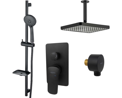 Душевая система Aquatek Вега AQ1075MB Черная матовая