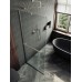Душевая перегородка Maybah Glass 1090x1950 в узком профиле Хром матовый стекло сатиновое