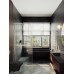 Душевая перегородка Maybah Glass 1090x1950 в узком профиле Хром матовый стекло сатиновое