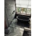 Душевая перегородка Maybah Glass 1090x1950 в узком профиле Хром матовый стекло сатиновое