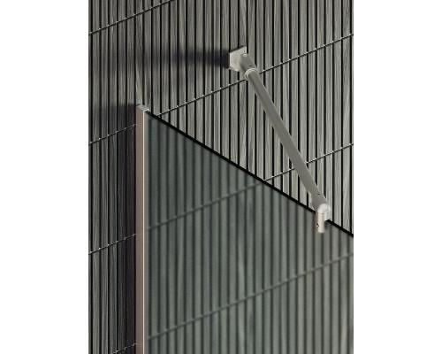 Душевая перегородка Maybah Glass 1090x1950 в узком профиле Хром матовый стекло сатиновое