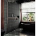 Душевая перегородка Maybah Glass 1090x1950 в широком профиле Хром маовый стекло графитовое