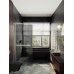 Душевая перегородка Maybah Glass 1090x1950 в широком профиле Хром маовый стекло графитовое
